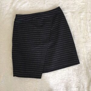 Madewell Asymmetrical Striped Wool Skirt Size 00